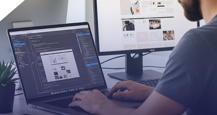 Web developer building a responsive interface, illustrating real-world website development services in Pakistan