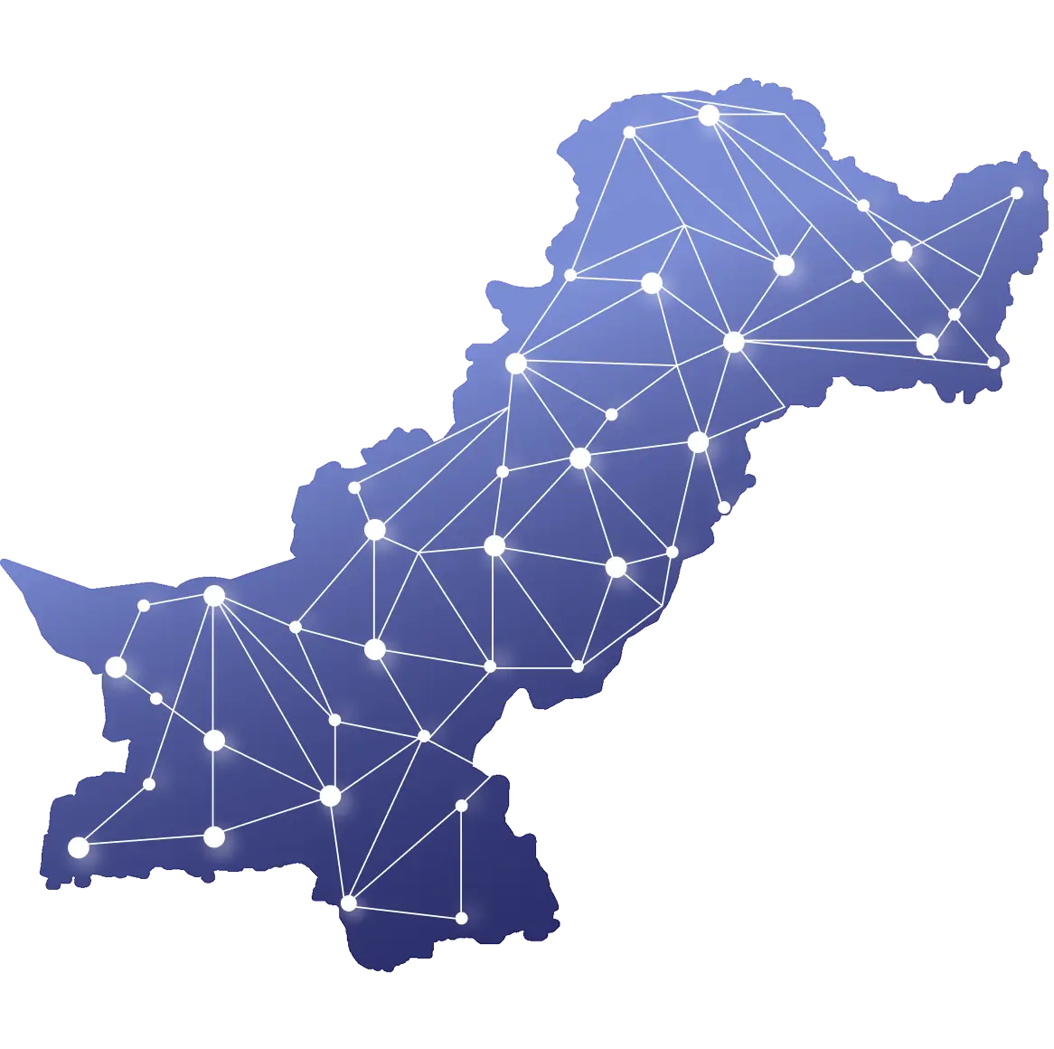 Pakistan Map Showing Nationwide Connectivity for IT Services in Pakistan