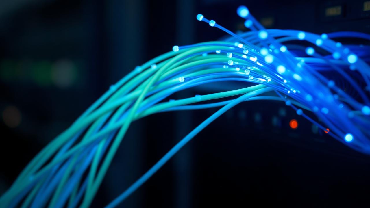 Fibre optic backbone cabling at BrainNET data centre