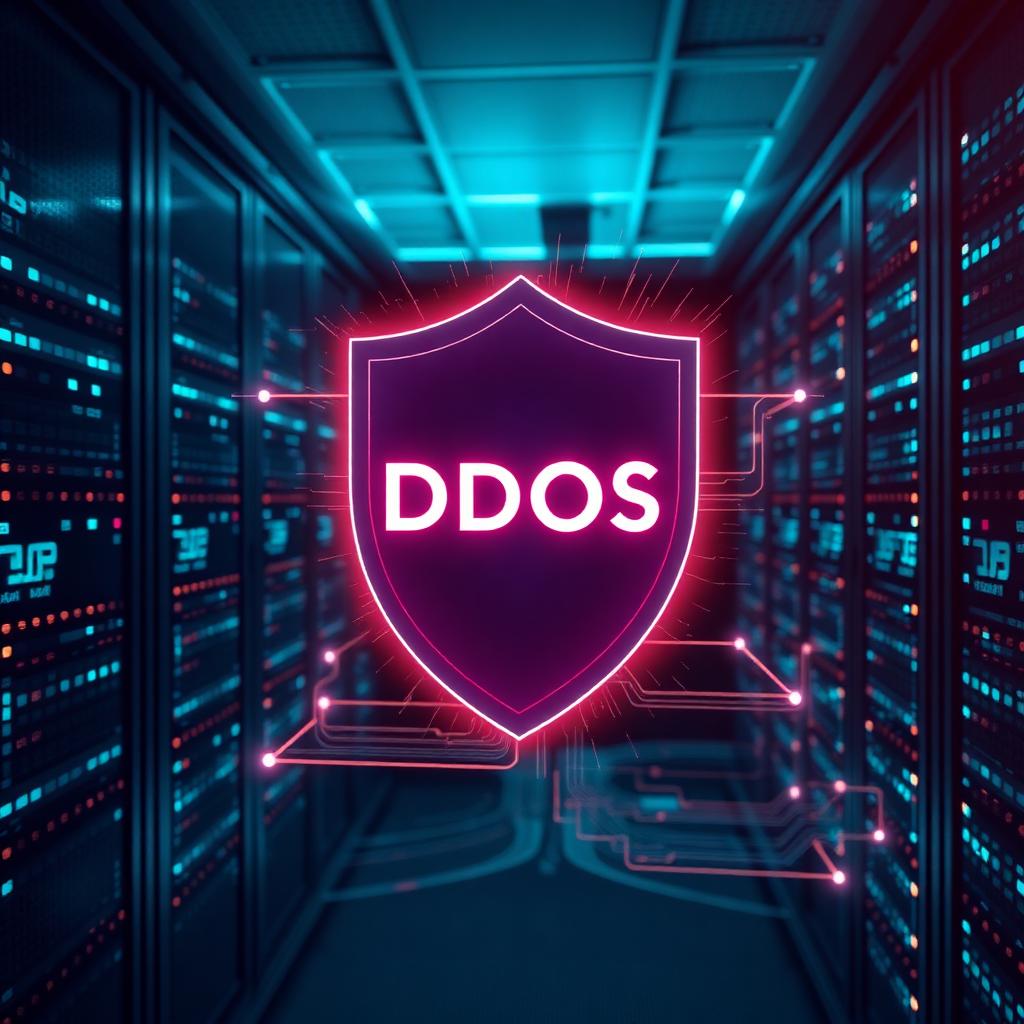 DDoS mitigation shield protecting data centre network
