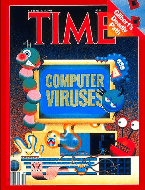 TIME Magazine Computer Viruses cover featuring Brain virus